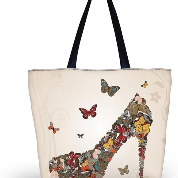 Beach Tote Bag Waterproof Foldable Lightweigh Travel Shopping Zippered - Picture 1 of 9